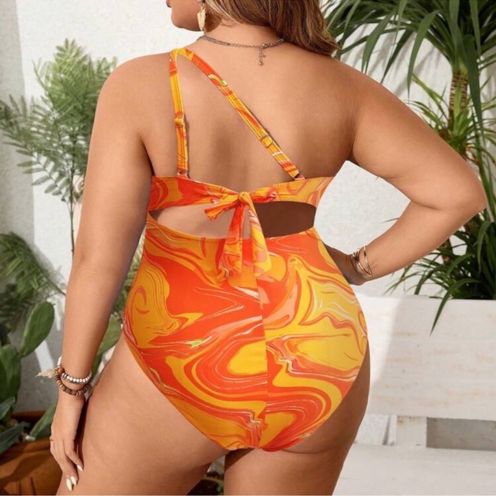 Mixed Styles Women's Swim & Dress Collection - Gray, Orange, Pink, Yellow Swirl - Picture 11 of 15